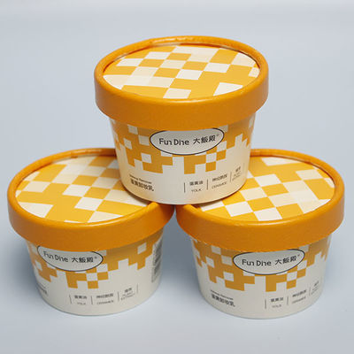 Taza de papel de helado desechable de 85 ml, cuencos de papel de helado desechables, tazas de papel de yogur y tazas de papel de helado, caja de embalaje