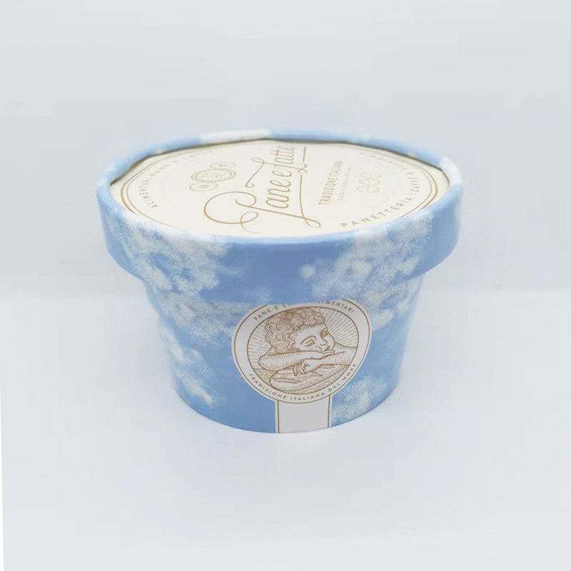 8.5oz 260ml Copo de Papel de helado con tapa Eco Amigable Contenedores para llevar