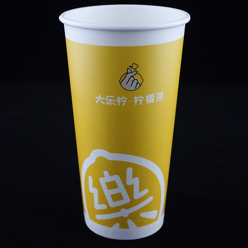 Taza de papel corrugado de café con tapa, taza de papel de pared de 22 oz.