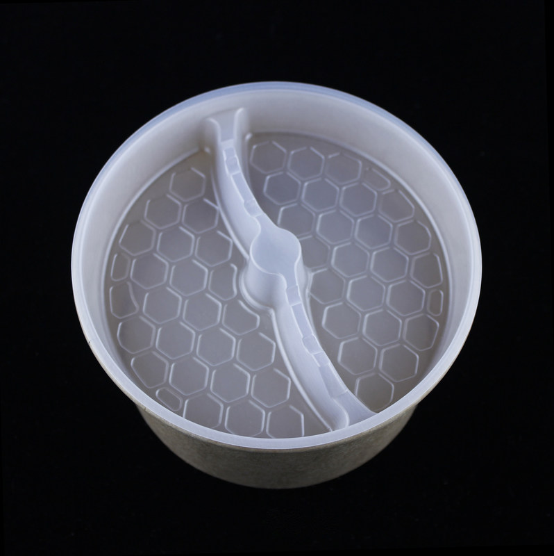 Cuencos de ensalada de papel biodegradables con tapas Contenedor marrón de calidad alimentaria