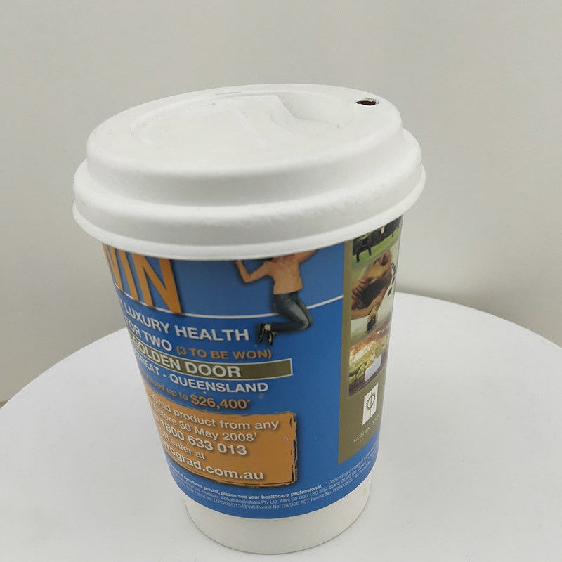 Copo de papel de pared doble ecológico de 10 oz aislamiento desechable para bebidas calientes