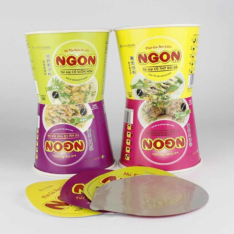 Papel de calidad alimenticia ecológico personalizado Confección con tapa de sello de aluminio