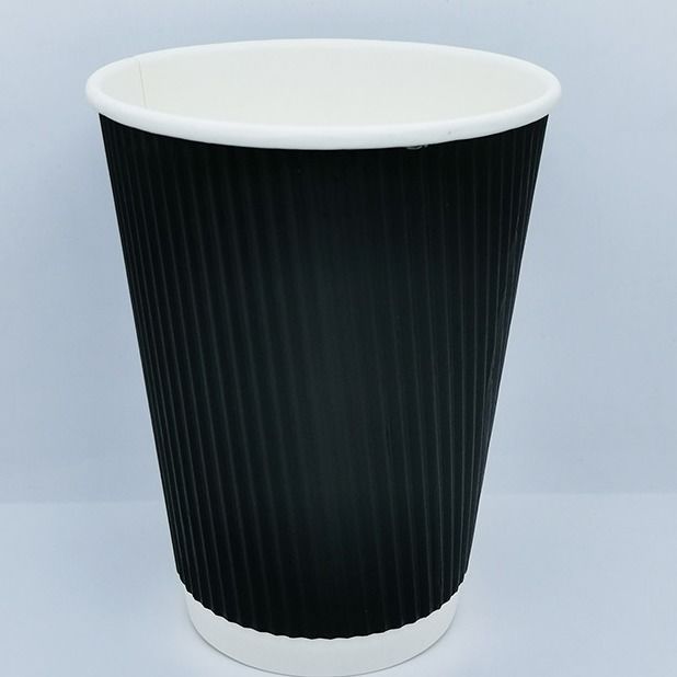 Taza de papel de color ondulado de estilo y funcional para todas sus necesidades de bebida