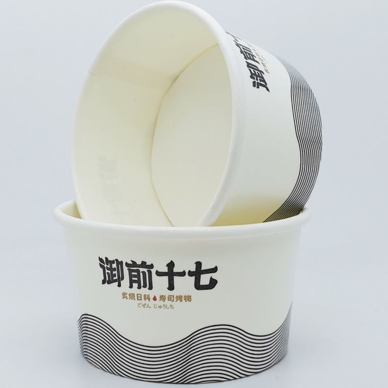 Tazas de papel desechables de helado de leche Sundae mousse tazas y cuencos de helado